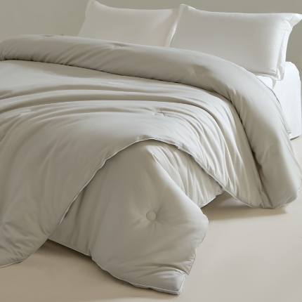 91家纺网 家纺一手货源 找家纺 100支长绒棉55大豆纤维加厚全棉被子被芯二合一拉链子母被四季通用