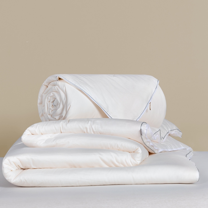 91家纺网 家纺一手货源 找家纺 100支长绒棉55大豆纤维加厚全棉被子被芯二合一拉链子母被四季通用