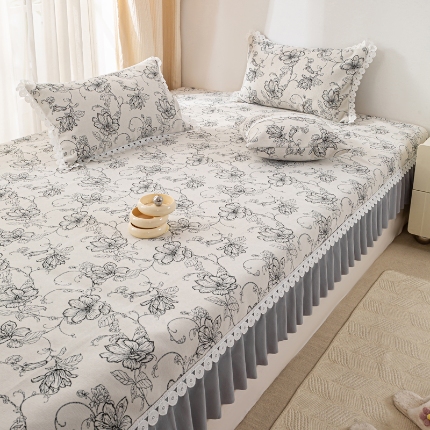 91家纺网 家纺一手货源 找家纺 （总）峻杨 2025新款雪尼尔加厚柔软亲肤榻榻米床盖炕盖防滑耐磨机洗可定制炕盖-遇见花开,J08遇见花开-黑（赠一对枕套1支抱枕套）,J08遇见花开-咖（赠一对枕套1支抱枕套）,J08遇见花开-灰（赠一对枕套1支抱枕套）,J08遇见花开-绿（赠一对枕套1支抱枕套）