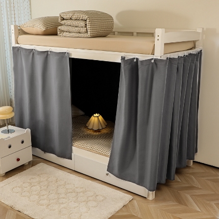 91家纺网 家纺一手货源 找家纺 （总）2025新款纯色学生宿舍床帘加厚强遮光床帘寝室宿舍上下铺专用单人床帘围帘