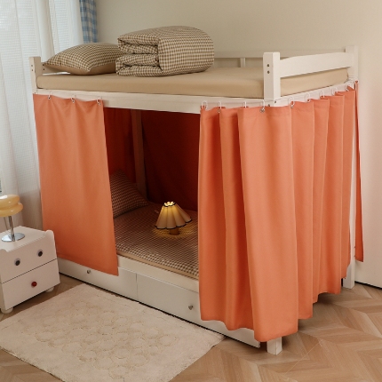 91家纺网 家纺一手货源 找家纺 （总）2025新款纯色学生宿舍床帘加厚强遮光床帘寝室宿舍上下铺专用单人床帘围帘