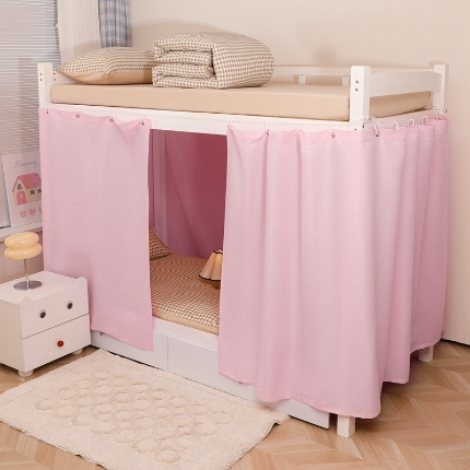 91家纺网 家纺一手货源 找家纺 （总）2025新款纯色学生宿舍床帘加厚强遮光床帘寝室宿舍上下铺专用单人床帘围帘