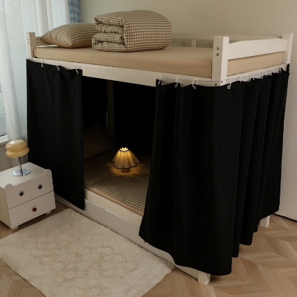 （總）2025新款純色學(xué)生宿舍床簾加厚強遮光床簾寢室宿舍上下鋪專用單人床簾圍簾