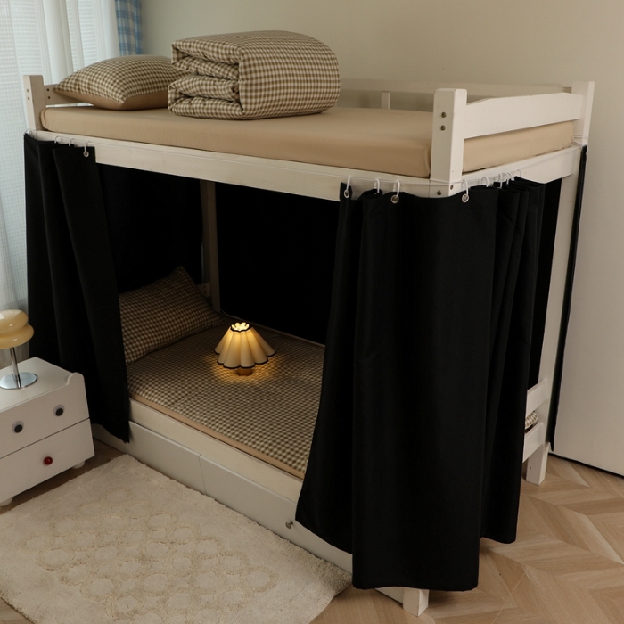 91家纺网 家纺一手货源 找家纺 （总）2025新款纯色学生宿舍床帘加厚强遮光床帘寝室宿舍上下铺专用单人床帘围帘