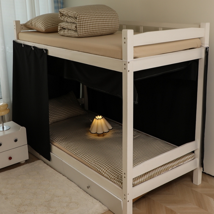 91家纺网 家纺一手货源 找家纺 （总）2025新款纯色学生宿舍床帘加厚强遮光床帘寝室宿舍上下铺专用单人床帘围帘