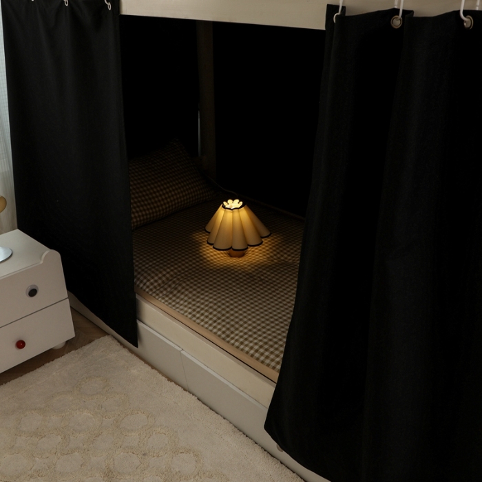 91家纺网 家纺一手货源 找家纺 （总）2025新款纯色学生宿舍床帘加厚强遮光床帘寝室宿舍上下铺专用单人床帘围帘