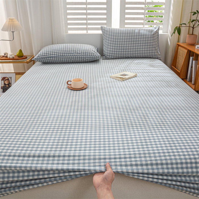 91家纺网 家纺一手货源 找家纺 （总）恋人优选 2025新款纯棉色织床笠--无标款