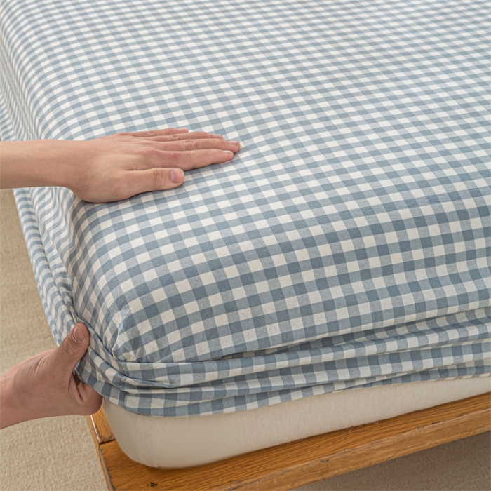 91家纺网 家纺一手货源 找家纺 （总）恋人优选 2025新款纯棉色织床笠--无标款