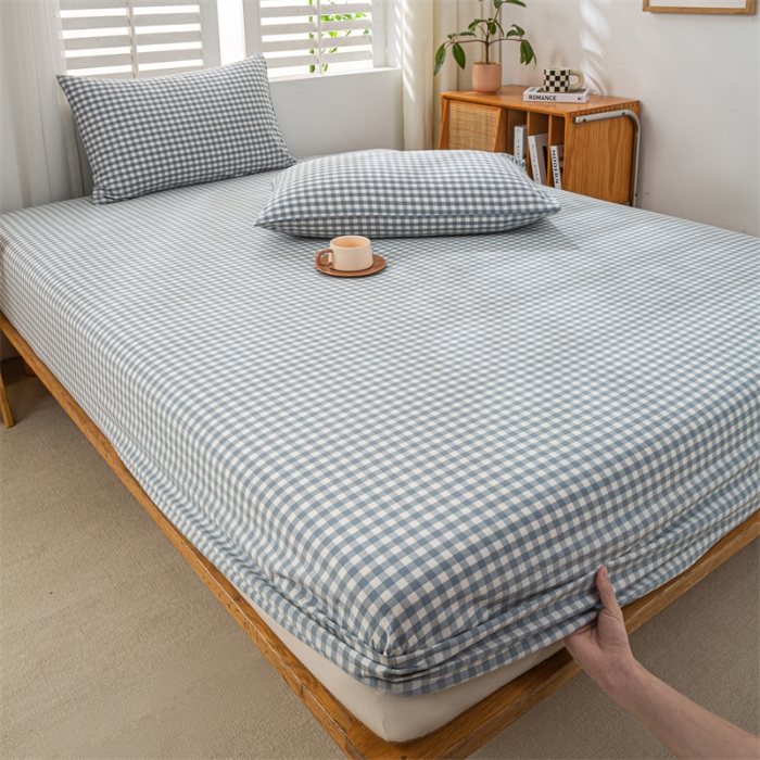 91家纺网 家纺一手货源 找家纺 （总）恋人优选 2025新款纯棉色织床笠--无标款