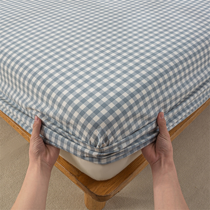 91家纺网 家纺一手货源 找家纺 （总）恋人优选 2025新款纯棉色织床笠--无标款