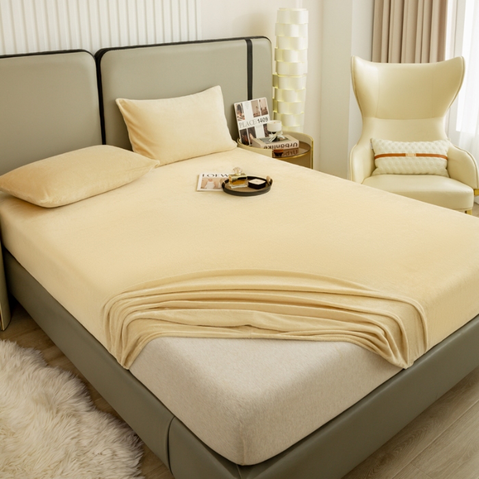 91家纺网 家纺一手货源 找家纺 （总）恋人优选 2025新款A类高克重牛奶绒床笠单件