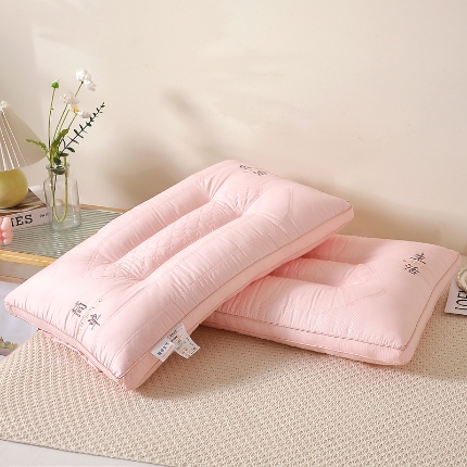 （总）兴丝露枕芯 定型护颈枕 刺绣羽丝护颈枕 健康护颈枕 