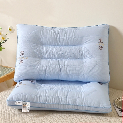 91家纺网 家纺一手货源 找家纺 （总）兴丝露枕芯 定型护颈枕 刺绣羽丝护颈枕 健康护颈枕 