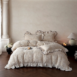 91家纺网 家纺一手货源 找家纺 （总）[91家纺网精选] 新款棉麻色织提花四件套,花色1,花色2,花色3,花色4,花色5,花色6