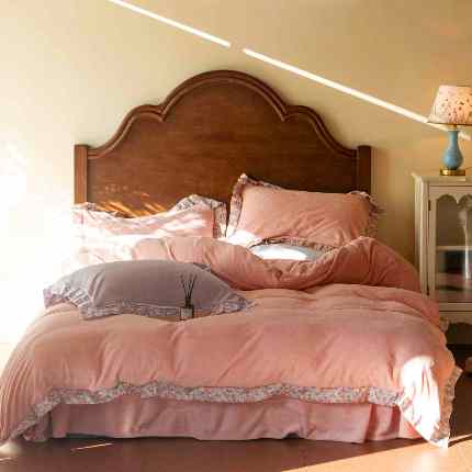 91家纺网 家纺一手货源 找家纺 绒梦里 2025新款高克重全消光工艺款高定云绒牛奶绒四件套云柔秘境 云柔秘境-粉