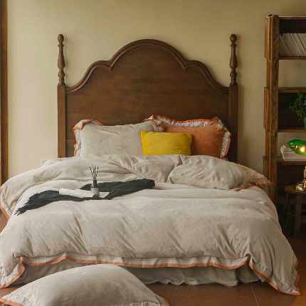 91家纺网 家纺一手货源 找家纺 （总）绒梦里 2025新款高克重全消光工艺款高定云绒牛奶绒四件套云柔秘境 