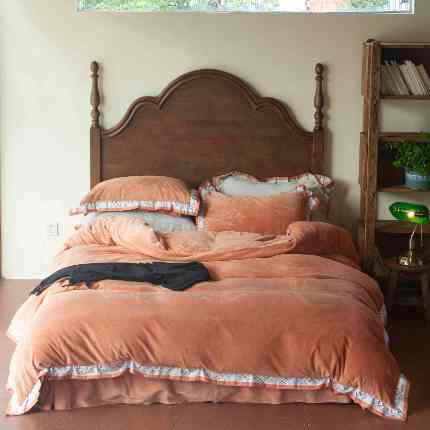 91家纺网 家纺一手货源 找家纺 （总）绒梦里 2025新款高克重全消光工艺款高定云绒牛奶绒四件套云柔秘境 