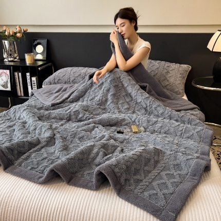 91家纺网 家纺一手货源 找家纺 （总）云恋家纺 2025新款2025塔芙绒毛毯加厚舒棉绒绒盖毯牛奶绒办公室午睡珊瑚绒披肩沙发毯被子