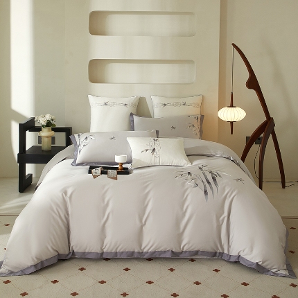 91家纺网 家纺一手货源 找家纺 （总）50S50支长绒棉刺绣四件套专版花型独家特供直播爆款