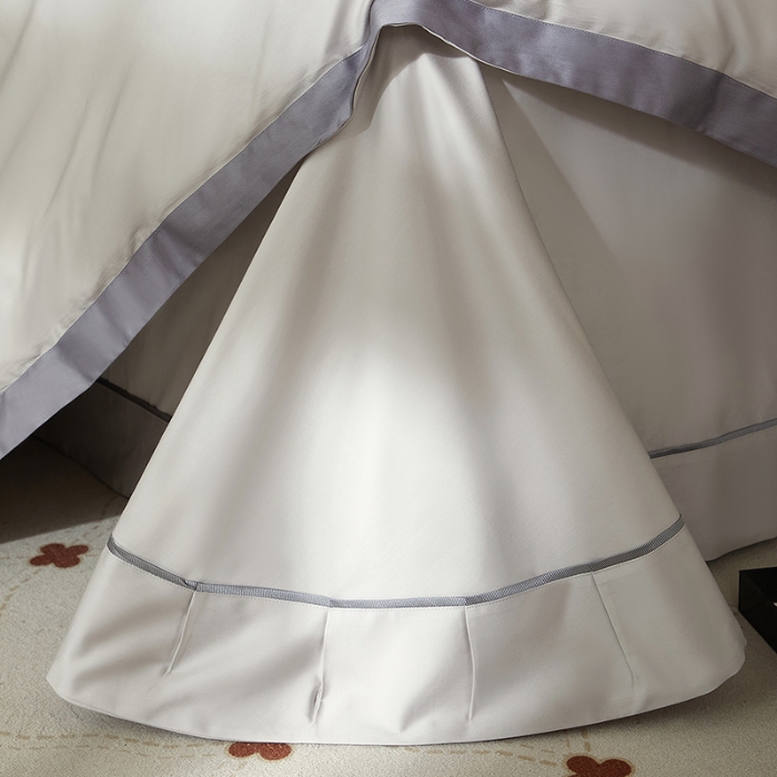 91家纺网 家纺一手货源 找家纺 50S50支长绒棉刺绣四件套专版花型独家特供直播爆款 墨竹灰