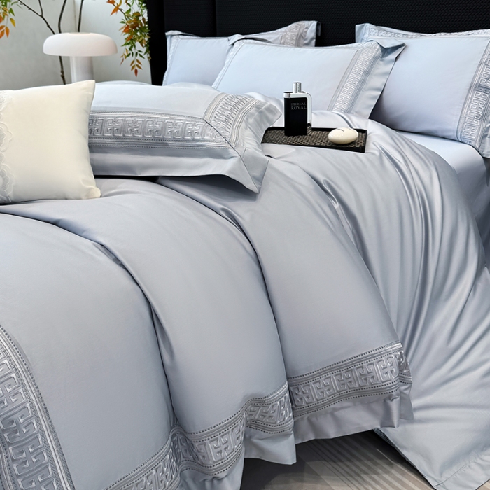 91家纺网 家纺一手货源 找家纺 （总）高档礼盒装50*50S贡缎长绒棉刺绣花四件套100%纯棉全棉床单床笠款量大价优