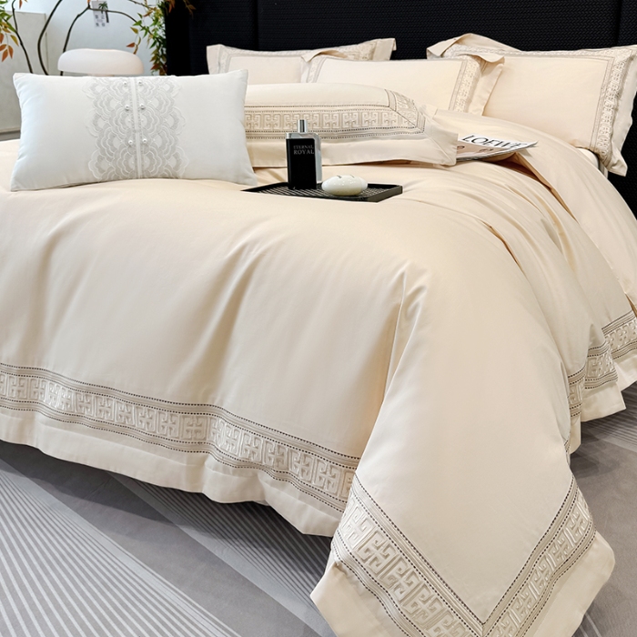 91家纺网 家纺一手货源 找家纺 （总）高档礼盒装50*50S贡缎长绒棉刺绣花四件套100%纯棉全棉床单床笠款量大价优