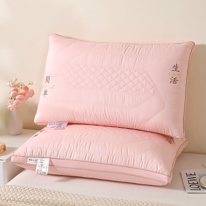 91家纺网 家纺一手货源 找家纺 兴丝露枕芯 舒适枕 立体双边枕芯 绗绣枕头 刺绣舒适枕 高弹舒适枕