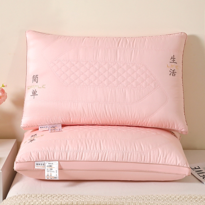 91家纺网 家纺一手货源 找家纺 兴丝露枕芯 舒适枕 立体双边枕芯 绗绣枕头 刺绣舒适枕 高弹舒适枕