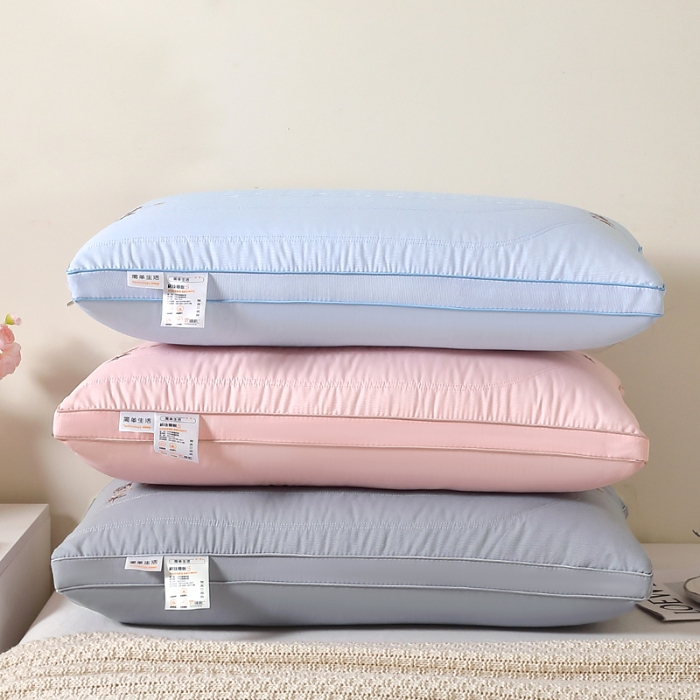 91家纺网 家纺一手货源 找家纺 兴丝露枕芯 舒适枕 立体双边枕芯 绗绣枕头 刺绣舒适枕 高弹舒适枕