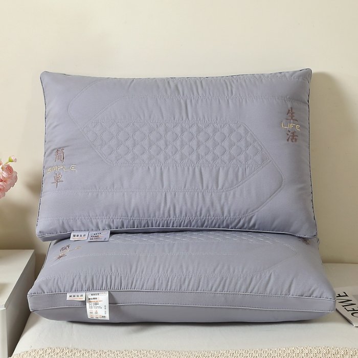 91家纺网 家纺一手货源 找家纺 兴丝露枕芯 舒适枕 立体双边枕芯 绗绣枕头 刺绣舒适枕 高弹舒适枕