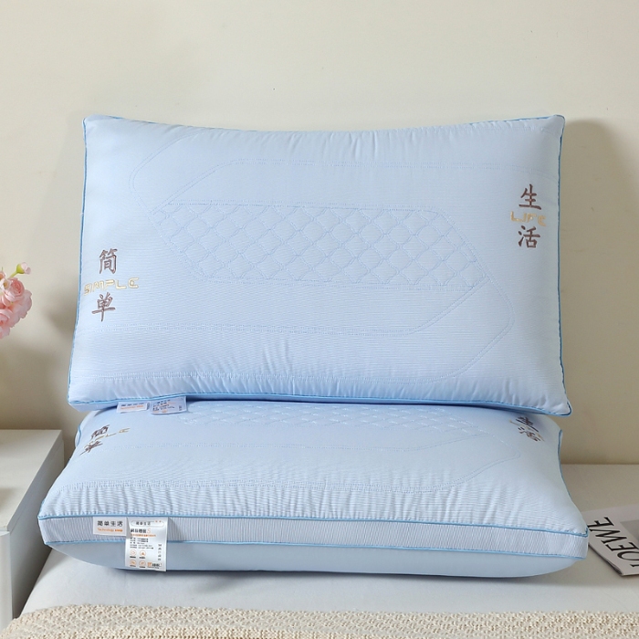 91家纺网 家纺一手货源 找家纺 兴丝露枕芯 舒适枕 立体双边枕芯 绗绣枕头 刺绣舒适枕 高弹舒适枕