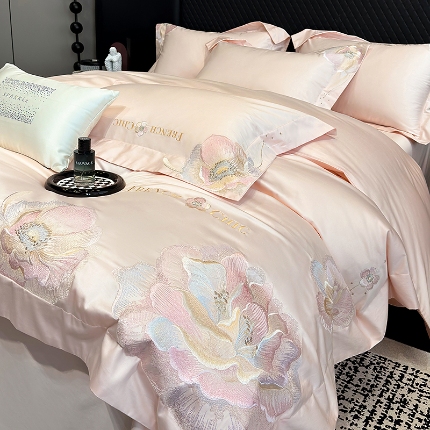 （总）星蕴家纺 2025新款新疆全棉刺绣四件套-黛尔【高档礼盒包装】