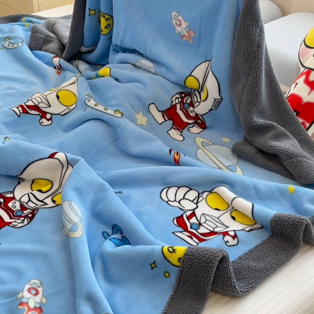 91家纺网 家纺一手货源 找家纺 （总）2025儿童毛毯双层加厚冬季北极绒小被子幼儿园午睡宝宝婴儿珊瑚绒学生毯子