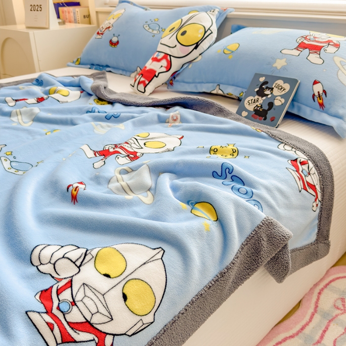 91家纺网 家纺一手货源 找家纺 （总）2025儿童毛毯双层加厚冬季北极绒小被子幼儿园午睡宝宝婴儿珊瑚绒学生毯子