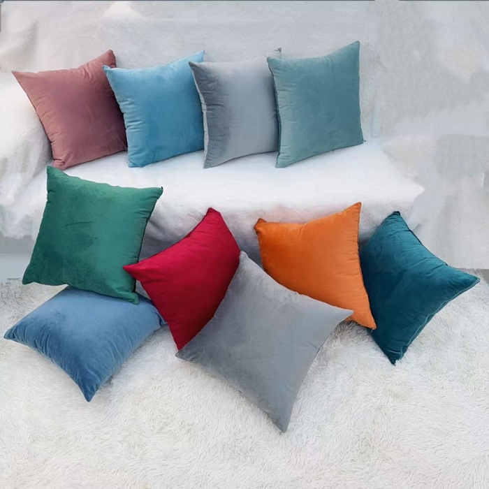 91家纺网 家纺一手货源 找家纺 （总）纯色荷兰绒沙发抱枕靠垫不零售量大优惠