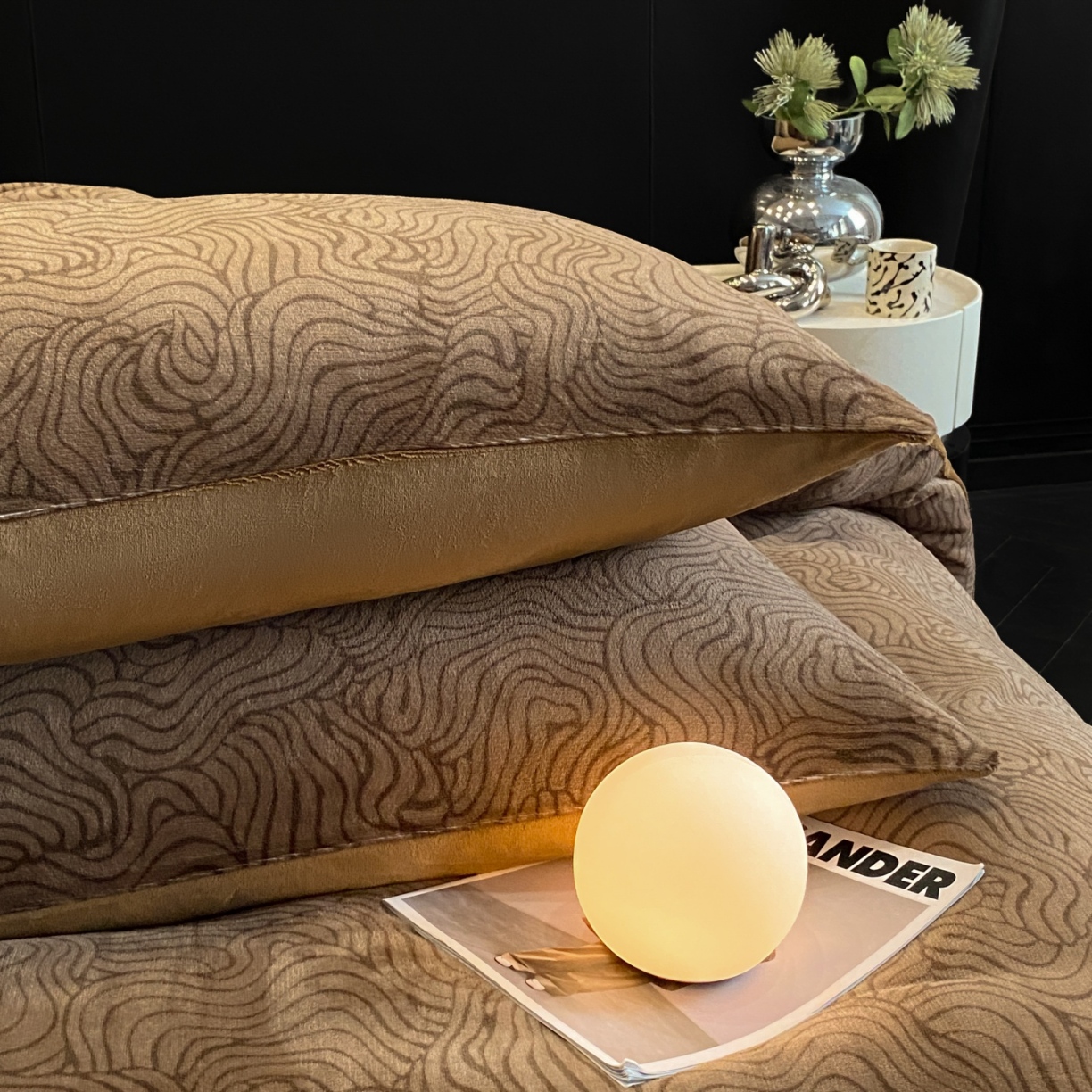 91家纺网 家纺一手货源 找家纺 （总）经年 2025新款 专版花型 牛奶绒四件套直播款  - 诗野