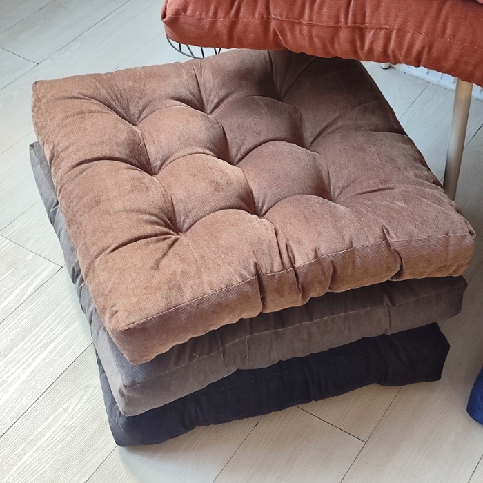 91家纺网 家纺一手货源 找家纺 （总）李帅家居 2025新款大号灯芯绒方坐垫榻榻米椅子垫抱枕沙发靠垫床头靠背