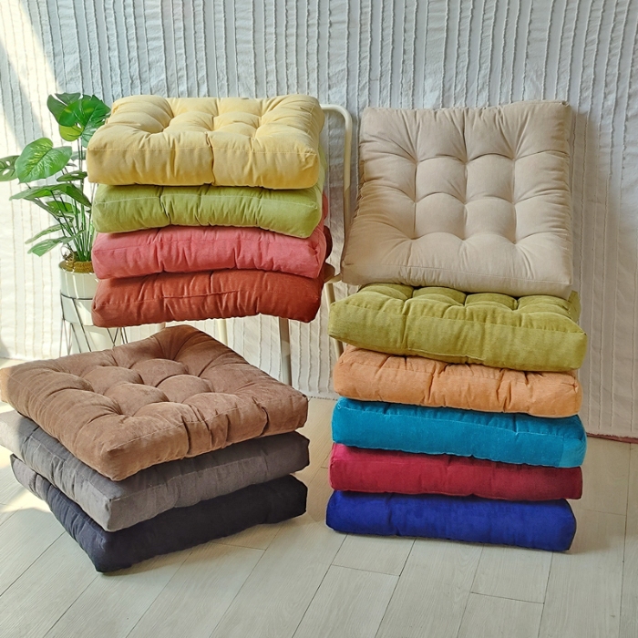 91家纺网 家纺一手货源 找家纺 （总）李帅家居 2025新款大号灯芯绒方坐垫榻榻米椅子垫抱枕沙发靠垫床头靠背