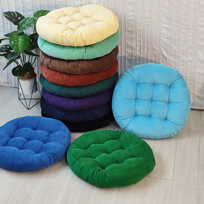 91家纺网 家纺一手货源 找家纺 （总）李帅家居 2025新款大号灯芯绒坐垫圆形蒲团垫子中式红木椅子坐垫古典实木家具沙发太师椅圈椅茶桌座椅垫定制