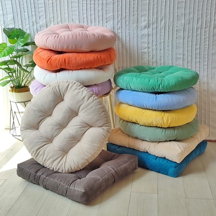 91家纺网 家纺一手货源 找家纺 （总）李帅家居 2025新款大号灯芯绒坐垫圆形蒲团垫子中式红木椅子坐垫古典实木家具沙发太师椅圈椅茶桌座椅垫定制