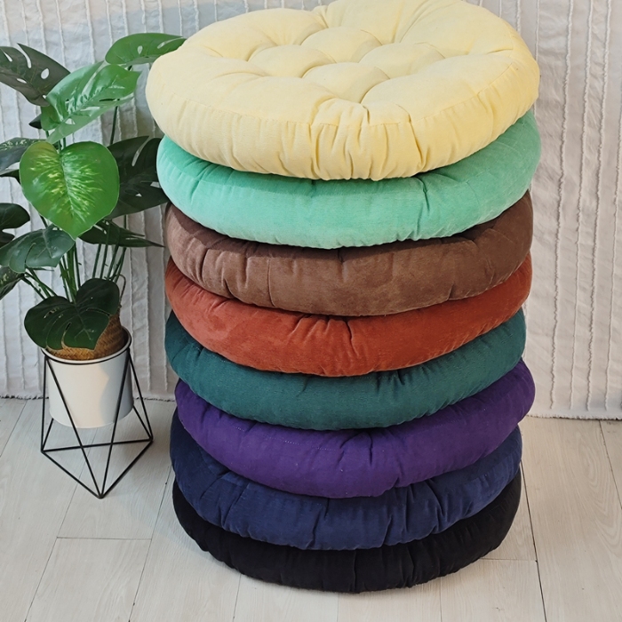 91家纺网 家纺一手货源 找家纺 （总）李帅家居 2025新款大号灯芯绒坐垫圆形蒲团垫子中式红木椅子坐垫古典实木家具沙发太师椅圈椅茶桌座椅垫定制