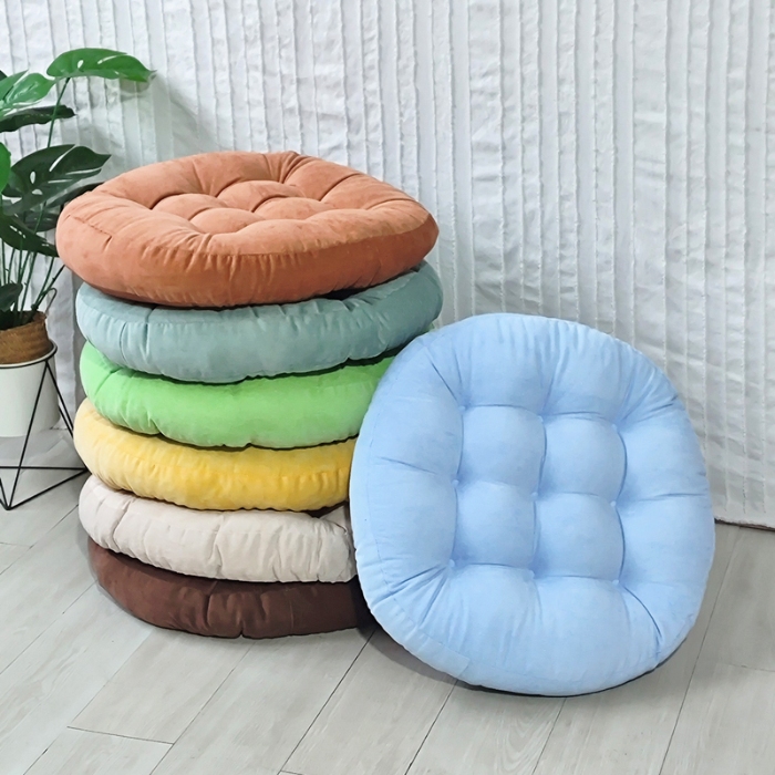 91家纺网 家纺一手货源 找家纺 （总）李帅家居 2025新款大号灯芯绒坐垫圆形蒲团垫子中式红木椅子坐垫古典实木家具沙发太师椅圈椅茶桌座椅垫定制