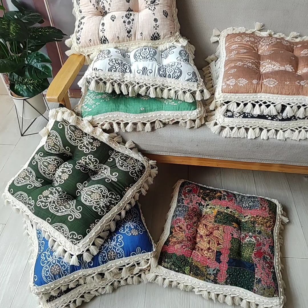 91家纺网 家纺一手货源 找家纺 （总）李帅家居 2025新款流苏坐垫花边吊穗靠垫抱枕定型沙发垫美式飘窗垫