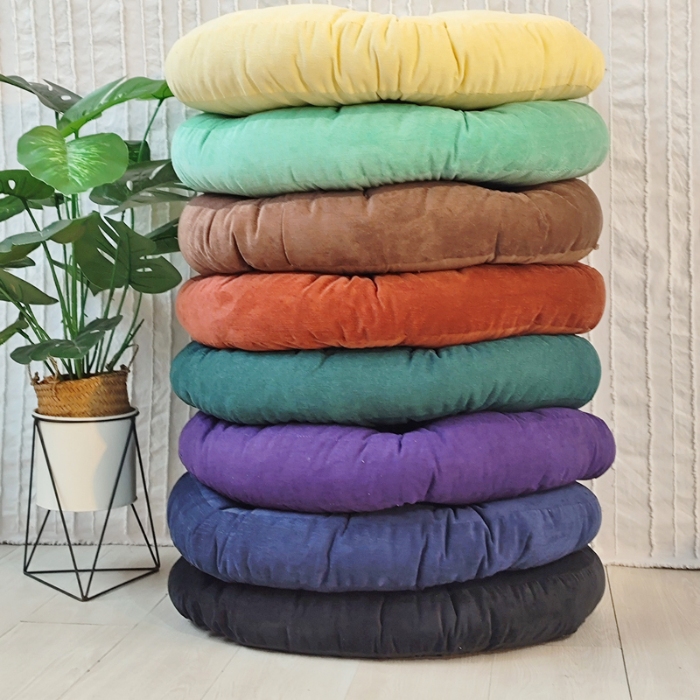 91家纺网 家纺一手货源 找家纺 （总）李帅家居 2025新款大号灯芯绒坐垫圆形蒲团垫子中式红木椅子坐垫古典实木家具沙发太师椅圈椅茶桌座椅垫定制