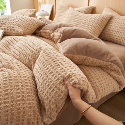 91家纺网 家纺一手货源 找家纺 （总）爱乐  塔芙绒四件套 牛奶绒四件套