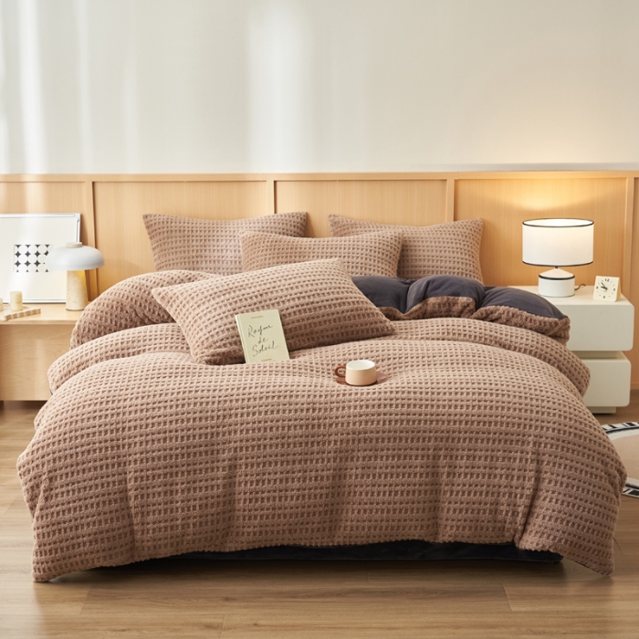 91家纺网 家纺一手货源 找家纺 （总）爱乐  塔芙绒四件套 牛奶绒四件套