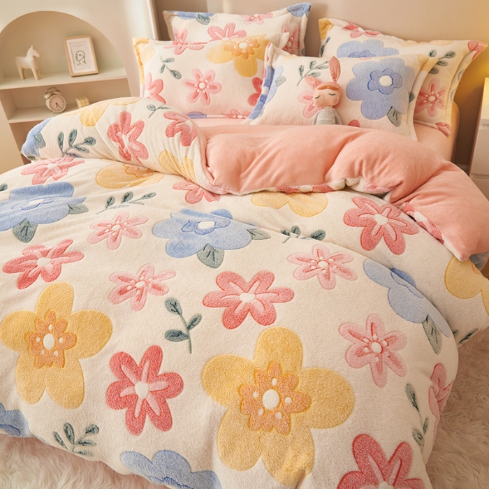 91家纺网 家纺一手货源 找家纺 （总）爱乐 雪花绒单被套 牛奶绒被套