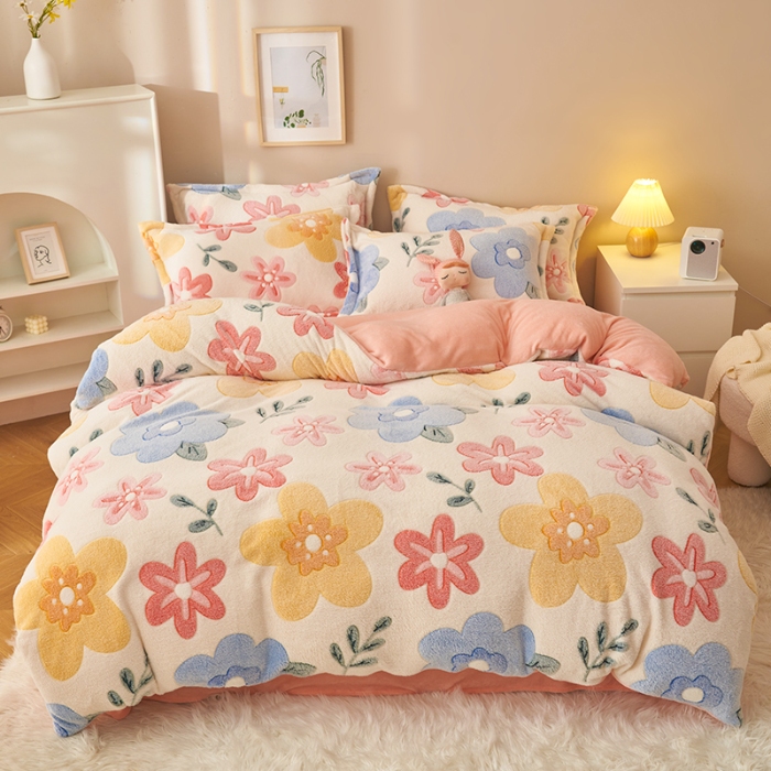 91家纺网 家纺一手货源 找家纺 （总）爱乐 雪花绒单被套 牛奶绒被套