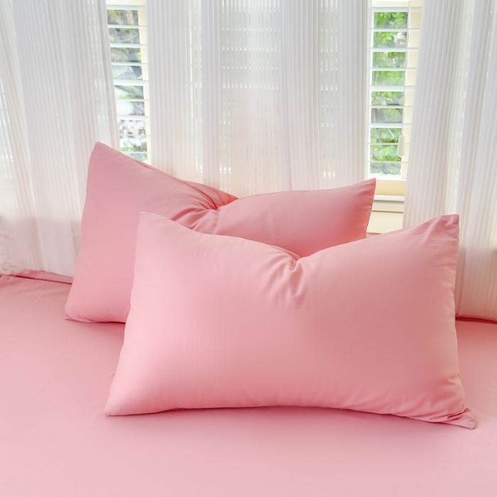 91家纺网 家纺一手货源 找家纺 2025苏东来家纺新疆全棉长绒棉磨毛枕套 M粉色单枕套（长绒棉全棉磨毛）