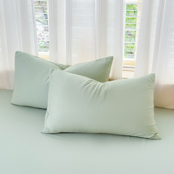 91家纺网 家纺一手货源 找家纺 2025苏东来家纺新疆全棉长绒棉磨毛枕套 M水绿单枕套（长绒棉全棉磨毛）